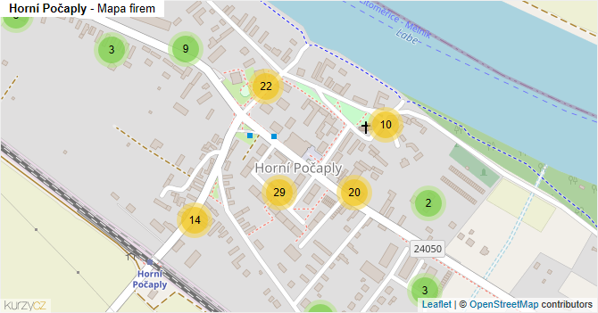 Horní Počaply - mapa firem