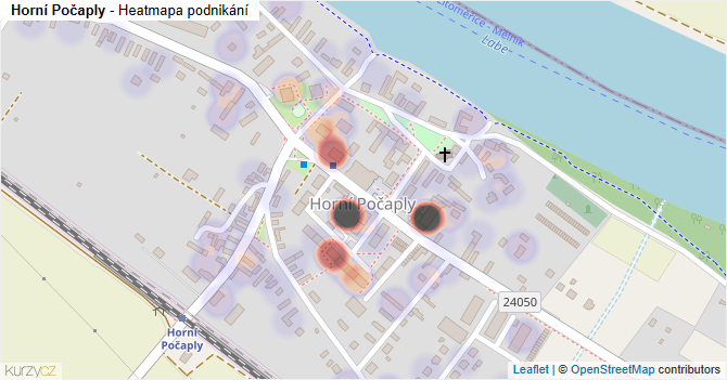 Horní Počaply - mapa podnikání