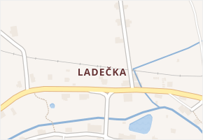 Ladečka v obci Horní Podluží - mapa části obce