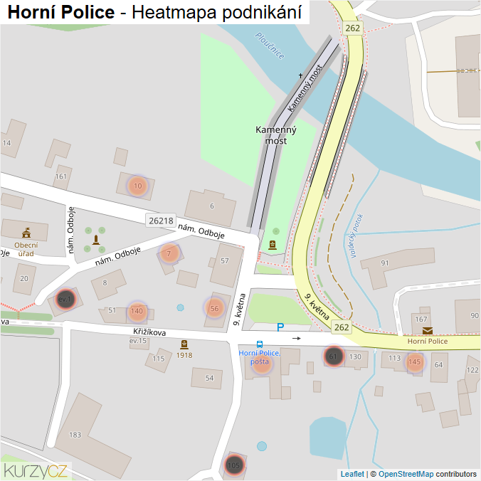 Mapa Horní Police - Firmy v obci.