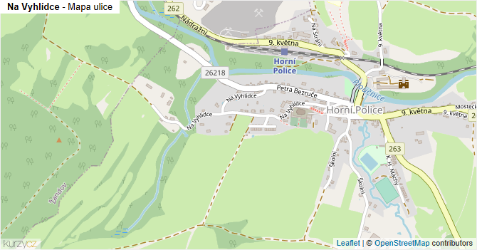 Na Vyhlídce - mapa ulice
