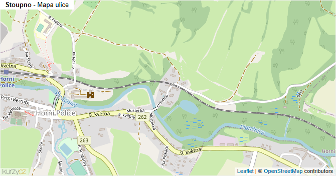 Stoupno - mapa ulice
