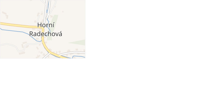 Horní Radechová v obci Horní Radechová - mapa části obce