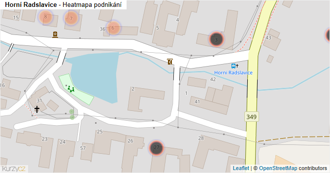 Horní Radslavice - mapa podnikání