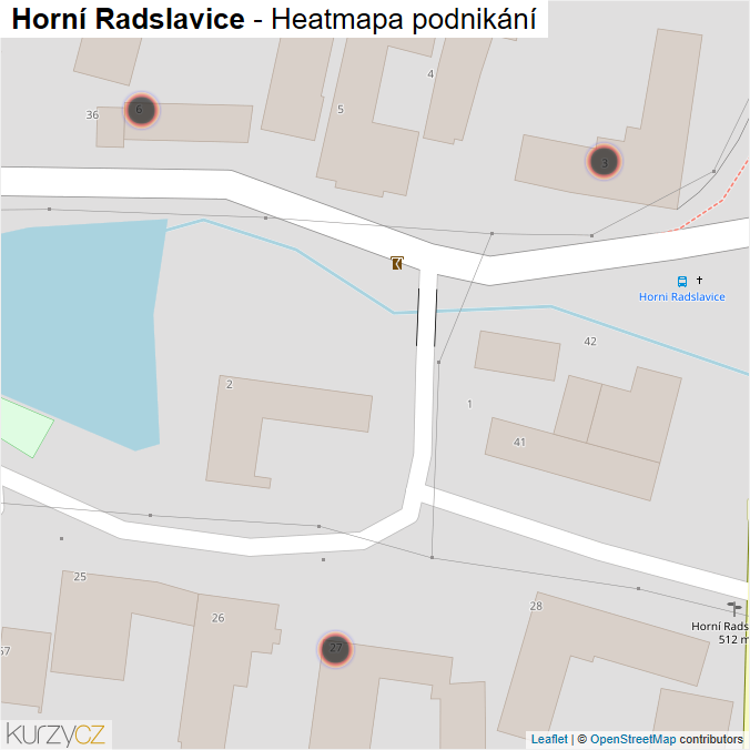 Mapa Horní Radslavice - Firmy v obci.