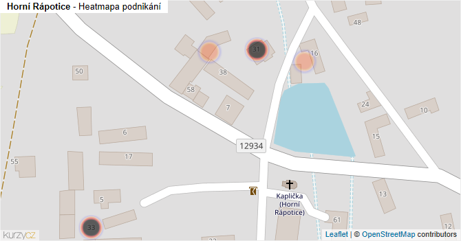 Horní Rápotice - mapa podnikání