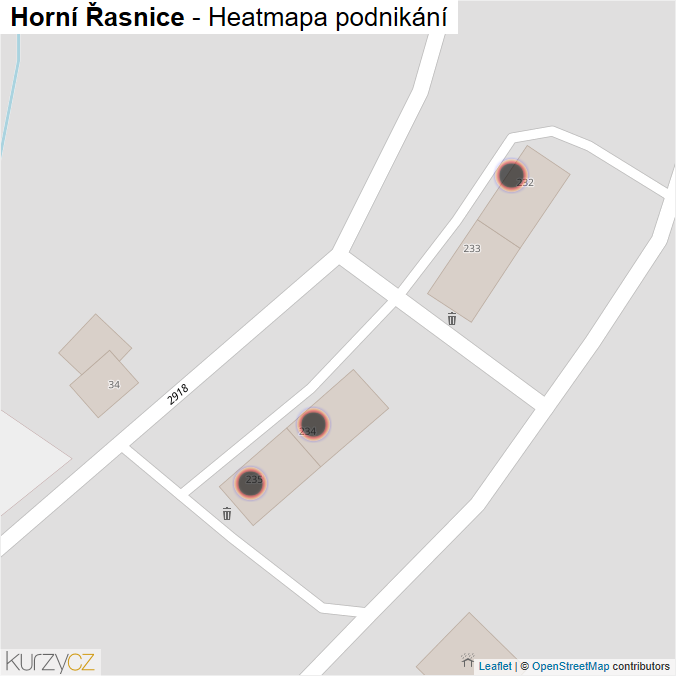 Mapa Horní Řasnice - Firmy v obci.
