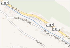 Dolní příkopy v obci Horní Slavkov - mapa ulice