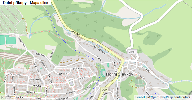 Dolní příkopy - mapa ulice