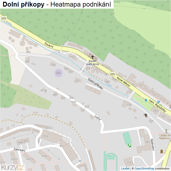 Mapa Dolní příkopy - Firmy v ulici.