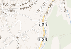 Hořejší v obci Horní Slavkov - mapa ulice