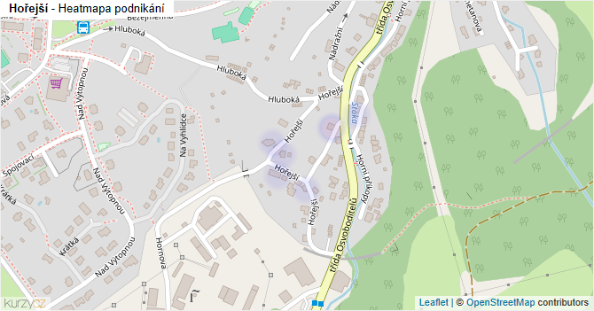 Hořejší - mapa podnikání