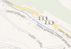 Horní příkopy v obci Horní Slavkov - mapa ulice