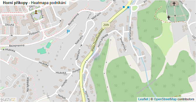 Horní příkopy - mapa podnikání