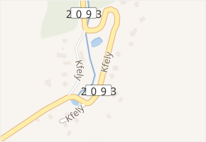 Kfely v obci Horní Slavkov - mapa ulice