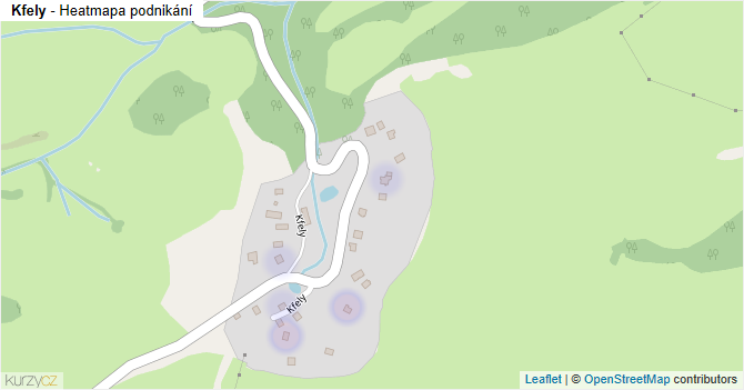 Kfely - mapa podnikání