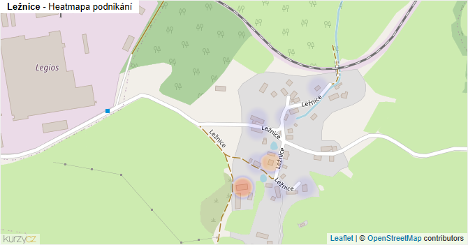 Ležnice - mapa podnikání