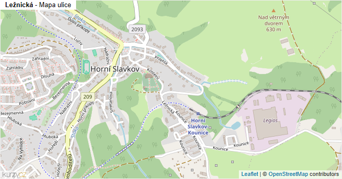 Ležnická - mapa ulice