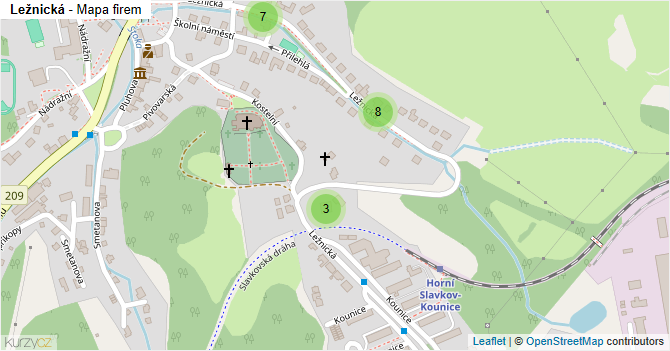 Ležnická - mapa firem