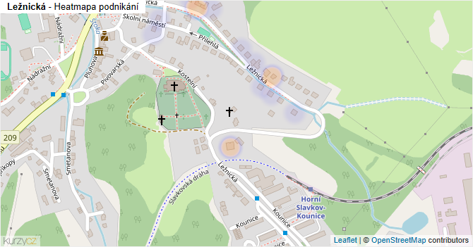 Ležnická - mapa podnikání