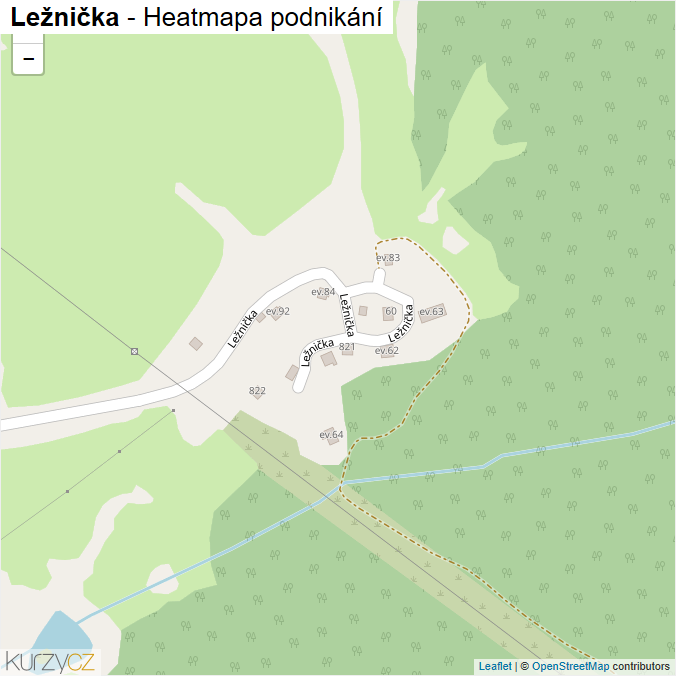 Mapa Ležnička - Firmy v ulici.