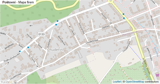 Poštovní - mapa firem