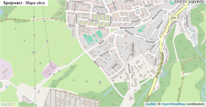 Spojovací - mapa ulice
