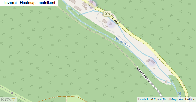 Tovární - mapa podnikání