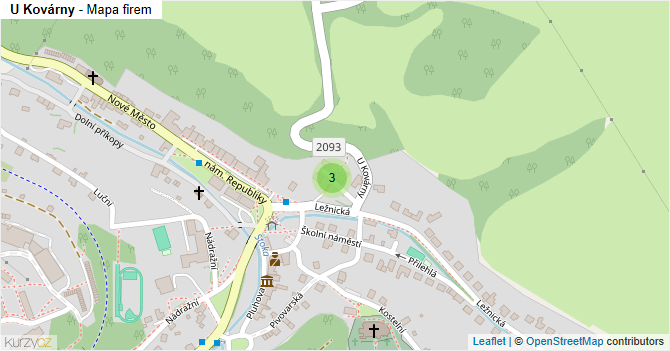 U Kovárny - mapa firem