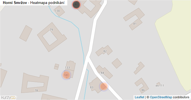 Horní Smržov - mapa podnikání