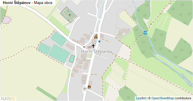 Horní Štěpánov - mapa obce