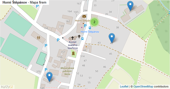 Horní Štěpánov - mapa firem