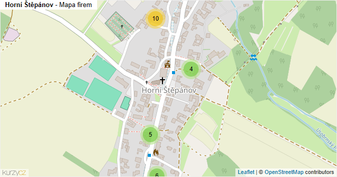 Horní Štěpánov - mapa firem