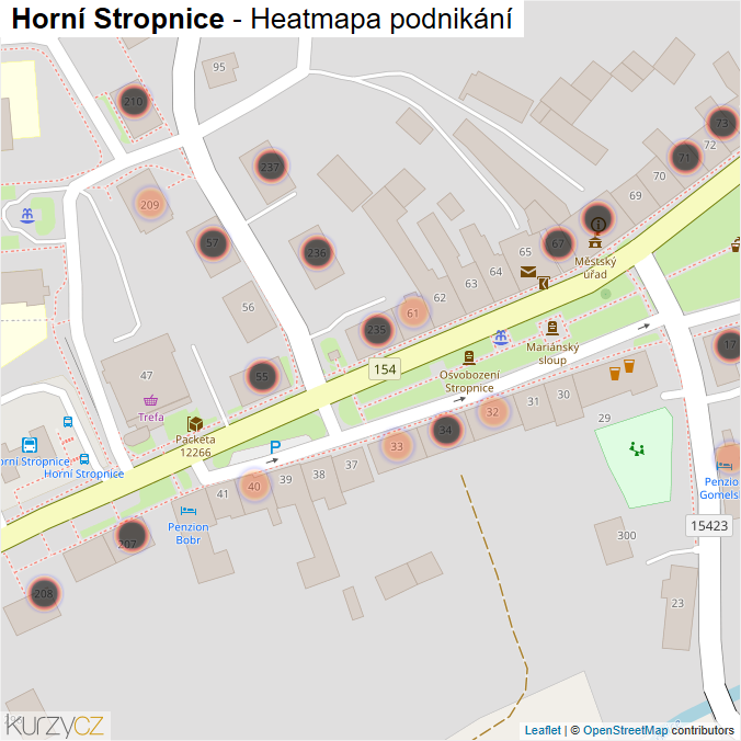 Mapa Horní Stropnice - Firmy v obci.