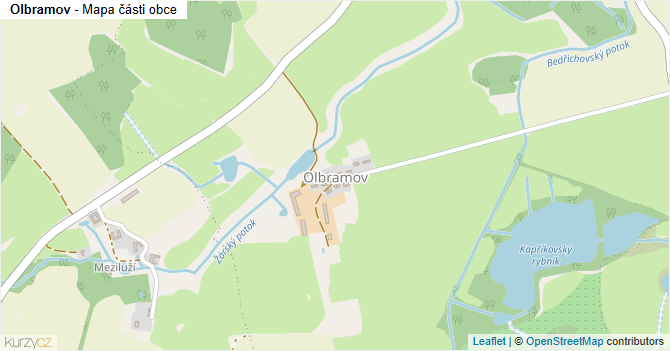 Olbramov - mapa části obce