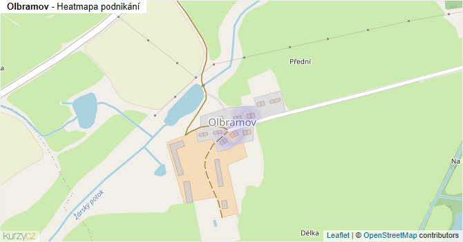 Olbramov - mapa podnikání