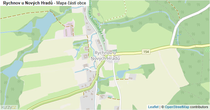 Rychnov u Nových Hradů - mapa části obce
