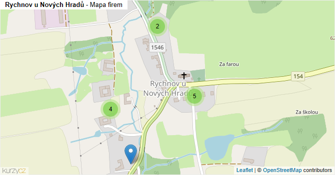 Rychnov u Nových Hradů - mapa firem