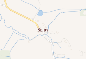 Šejby v obci Horní Stropnice - mapa části obce
