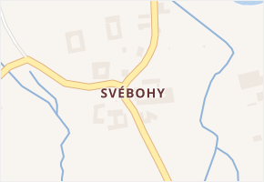 Svébohy v obci Horní Stropnice - mapa části obce