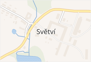 Světví v obci Horní Stropnice - mapa části obce
