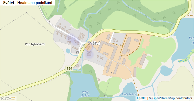 Světví - mapa podnikání