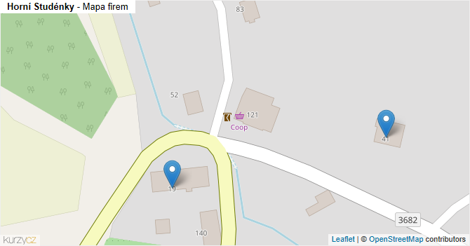 Horní Studénky - mapa firem