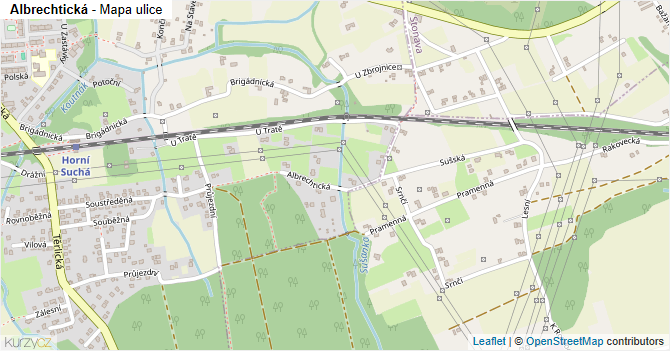 Albrechtická - mapa ulice