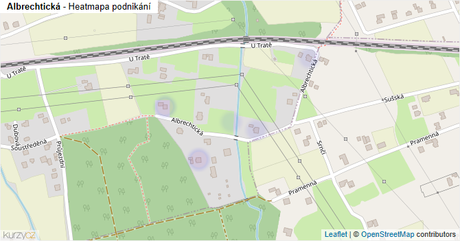 Albrechtická - mapa podnikání