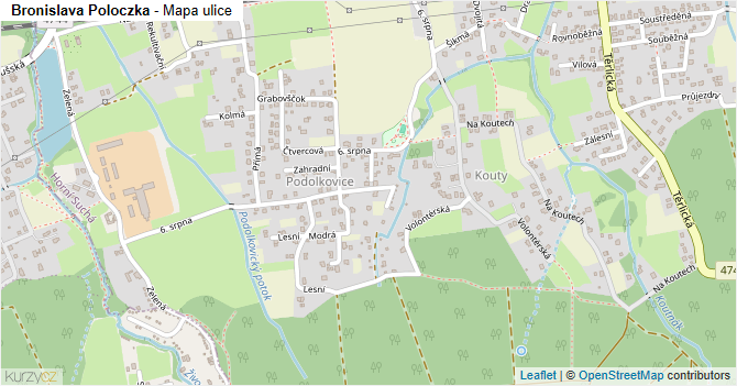 Bronislava Poloczka - mapa ulice