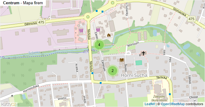 Centrum - mapa firem