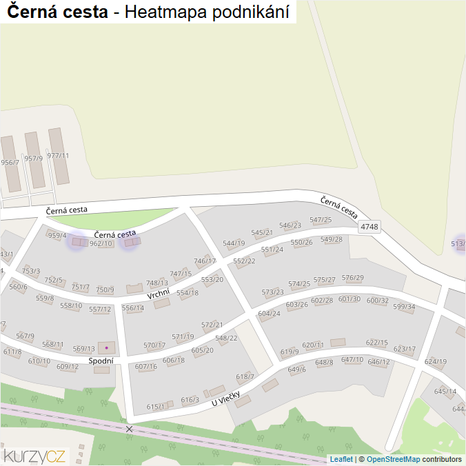 Mapa Černá cesta - Firmy v ulici.