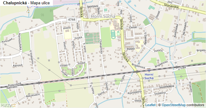 Chalupnická - mapa ulice
