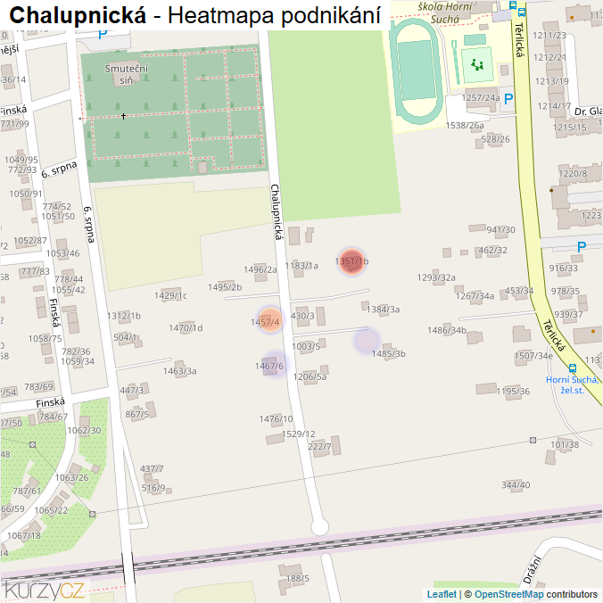 Mapa Chalupnická - Firmy v ulici.